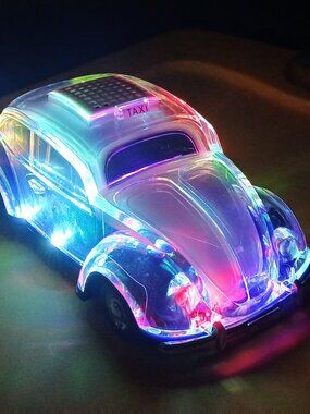 Volkswagen Beetle Blue Speaker BT Indoor/Outdoor Portable USB Port/AUX Input NEW